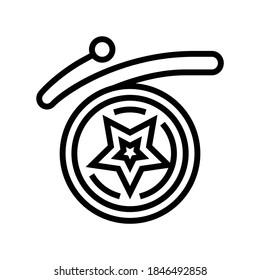 yo-yo play tool line icon vector. yo-yo play tool sign. isolated contour symbol black illustration