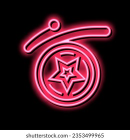 yo-yo play tool neon light sign vector. yo-yo play tool sign. isolated symbol illustration