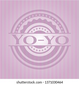 Yo-yo retro pink emblem