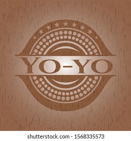 Yo-yo retro style wood emblem. Vector Illustration.