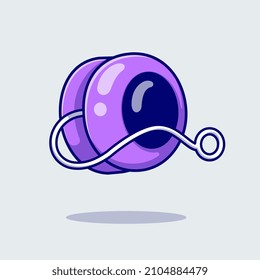 Ilustración del icono del vector de dibujos animados Yoyo Toy. Concepto de icono de objeto educativo Vector Premium aislado. Estilo de dibujo plano