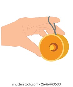 Yoyo Toy . Hand with yoyo 