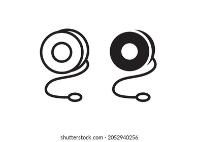 ilustración vectorial de icono plano de juguete de yoyo