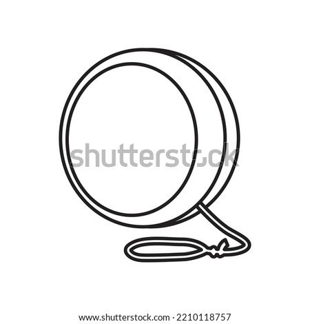 Yo-yo toy line icon vector symbol sign