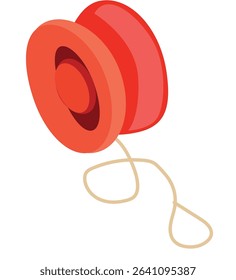 Yoyo Toy object. yoyo toy red