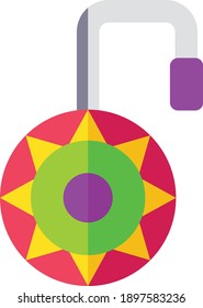 Yo-yo or yoyo toy on string flat vector icon for apps and websites