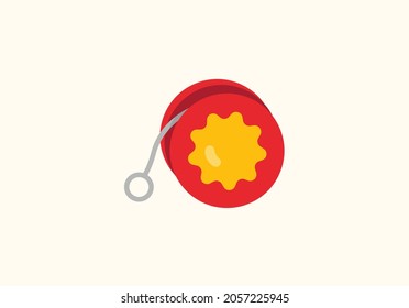 Yo-yo toy vector isolated icon illustration