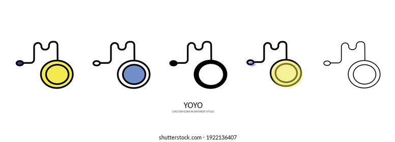 icono de tipo vectorial de juguetes yoyo