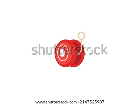 Yo-yo Vector Isolated Emoticon. Yo yo Icon