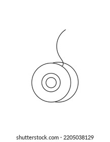 Yoyo vector. yoyo outline vector isolated on white background. icon for apps and websites. 