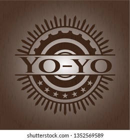 Yo-yo vintage wood emblem