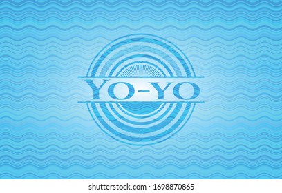 Yo-yo water wave badge background. Vector Illustration. Detailed.