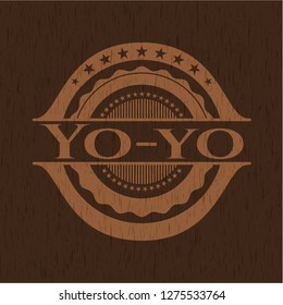 Yo-yo wooden emblem. Retro