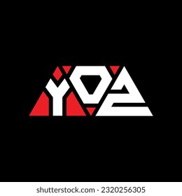 YOZ triangle letter logo design with triangle shape. YOZ triangle logo design monogram. YOZ triangle vector logo template with red color. YOZ triangular Simple, Elegant, and Luxurious Logo