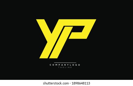 YP icon monogram letter text alphabet logo design