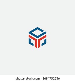 yp  initial hexagon  logo abstract modern