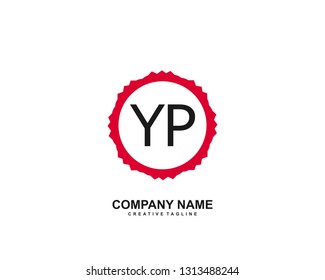 YP initial logo template vector