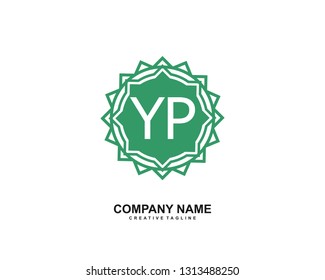 YP initial logo template vector