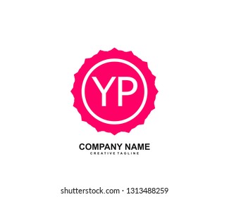 YP initial logo template vector