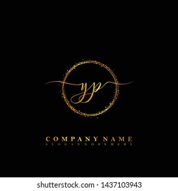 YP Initial luxury handwriting logo vector