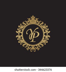 YP initial luxury ornament monogram logo