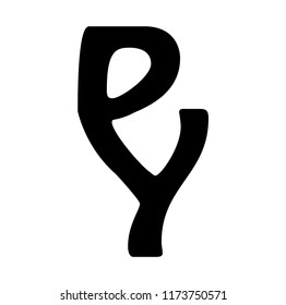 YP letter vector logo
