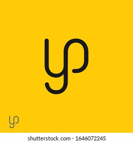YP logo designed with Letter y and pin vector format.