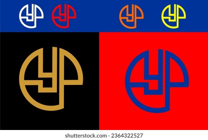 Yp logo identity monogram creative colorful icon vector template