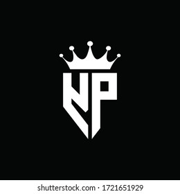 YP logo monogram emblem style with crown shape design template