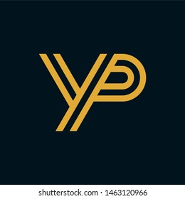 yp logo vector gold color