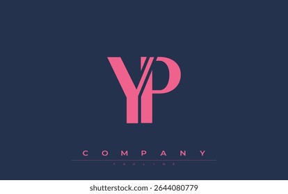 YP Modern Initials Logo Design. Branding logo with stylized initials showcasing bold design and modern aesthetic. Ideal for professional business branding or creative projects focusing on minimalistic