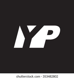 YP negative space letter logo black background