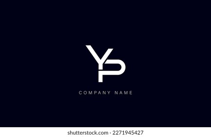 Monograma con el logotipo de las letras resumidas de YP, PY