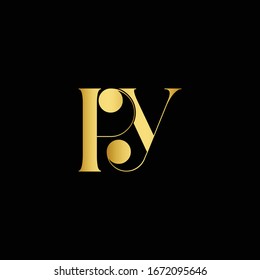 YP PY abstract vector logo monogram template
