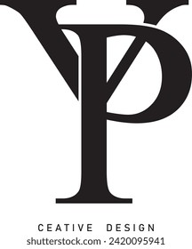 YP, PY letter modern vector logo design