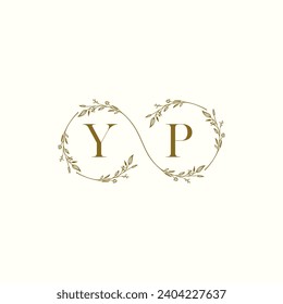 YP wedding infinity in elegant monogram with high quality professional design that will print well