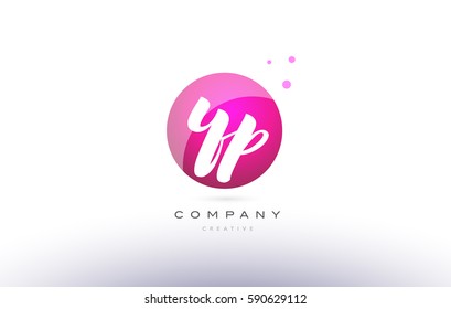 yp y p  sphere pink 3d alphabet company letter combination logo hand writting written design vector icon template 