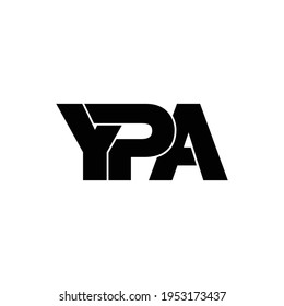 YPA letter monogram logo design vector