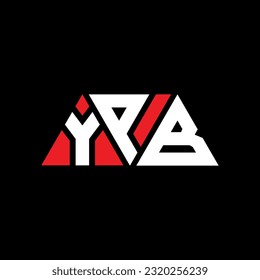 YPB triangle letter logo design with triangle shape. YPB triangle logo design monogram. YPB triangle vector logo template with red color. YPB triangular Simple, Elegant, and Luxurious Logo