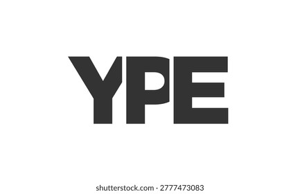YPE logo design template with strong and modern bold text. Initial based vector logotype featuring simple and minimal typography. Trendy company identity ideal for businesses brand presence.