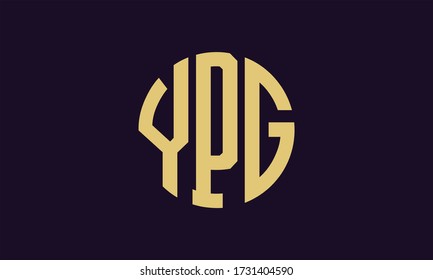 Plantilla de logotipo de marca vectorial de la letra de monograma de YPG Emblem Resumen