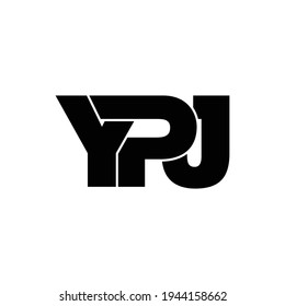 YPJ letter monogram logo design vector
