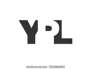 YPL logo design. Initial letter Y P L bold font style for tech startups, consulting, corporate branding. Creative company name, headlines typography identity, trendy logotype. Vector illustration.