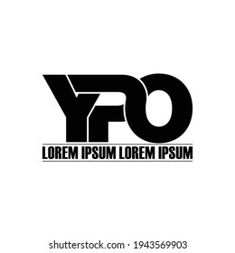 YPO letter monogram logo design vector