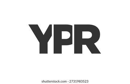 YPR logo design template with strong and modern bold text. Initial based vector logotype featuring simple and minimal typography. Trendy company identity ideal for businesses brand presence.