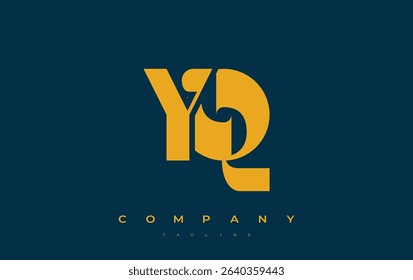 YQ Abstract Geometric Logo Design. Modern and elegant logo design with simplistic typography elements, showcasing branding excellence.