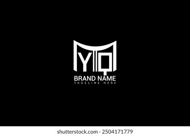 YQ circle letter logo design with circle shape. YQ ellipse letters with typographic style. initials form a circle logo. YQ Circle Abstract Monogram Letter Mark Vector, YQ latter logo. spread logo