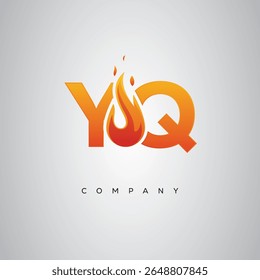 YQ Creative Fire Letter Logo Design