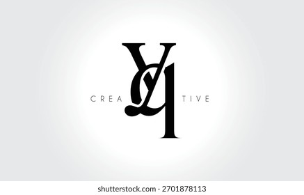YQ  Elegant Serif Monogram Logo – Luxury Lowercase Typographic Lettermark for Modern Branding