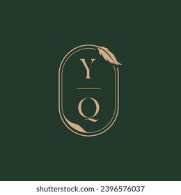 YQ feather concept wedding monogram logo design ideas as inspiration